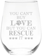 C M stemless wine glass 17 oz