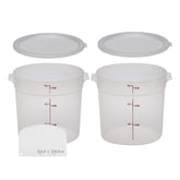Cmbro 6-Quart round food storage container with lid front view