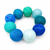coastal decorative bowl filler balls set of 9 teal turquoise blue