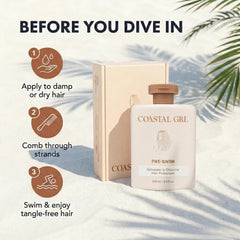Color-safe and extension-friendly Coastal Grl PRE-SWIM Leave-In Conditioner