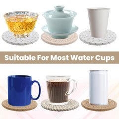 Coaster set protects furniture from heat and moisture