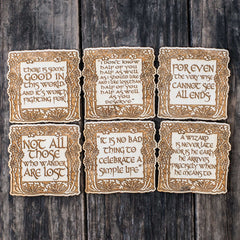 Maple wood coasters engraved