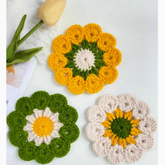 set of 3 coasters decorative home decor colors