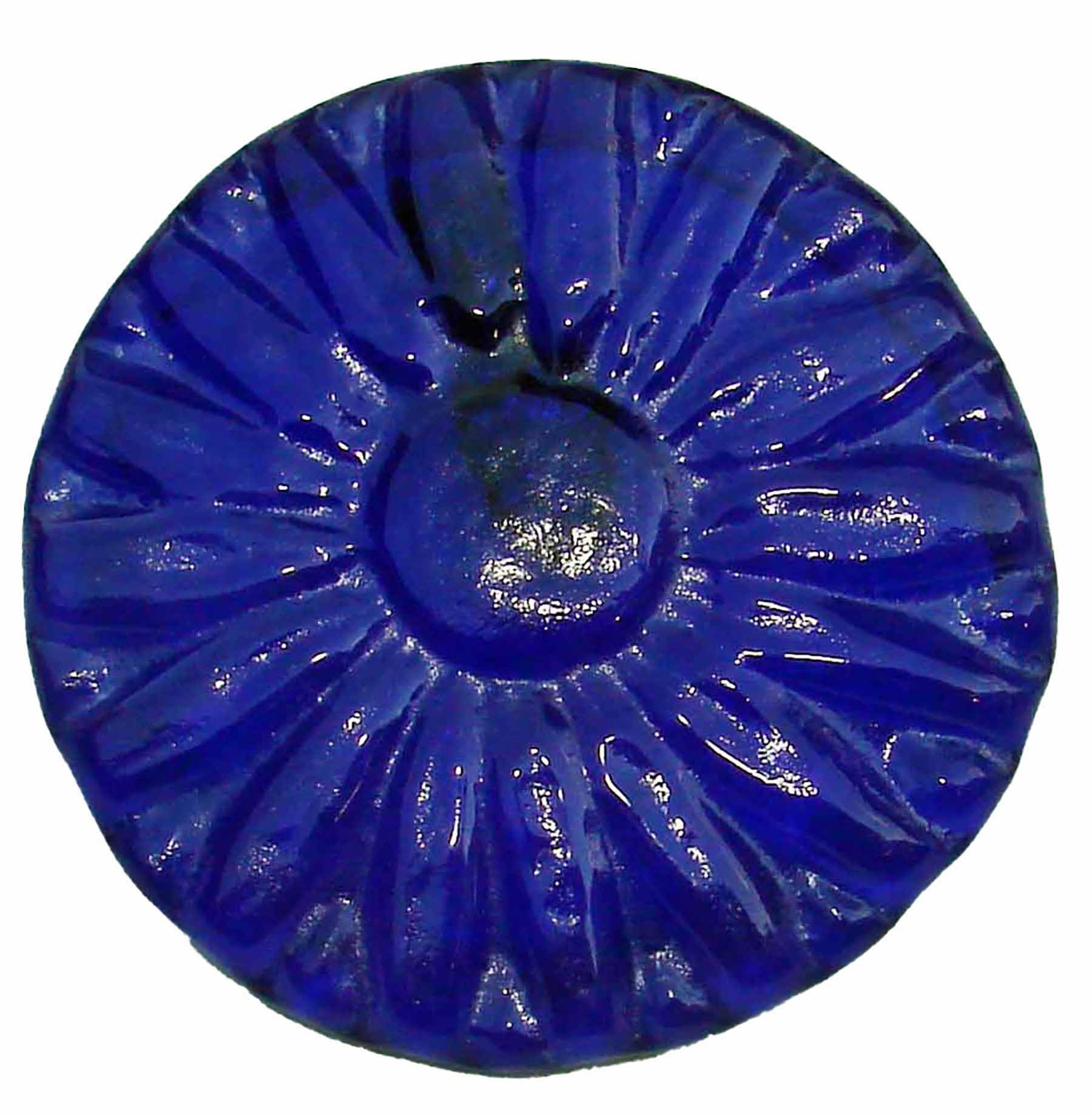 Cobalt blue flower sun catcher handmade
