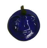 Cobalt blue moon sun catcher made from recycled bottle bottom