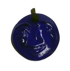 Cobalt blue moon sun catcher made from recycled bottle bottom