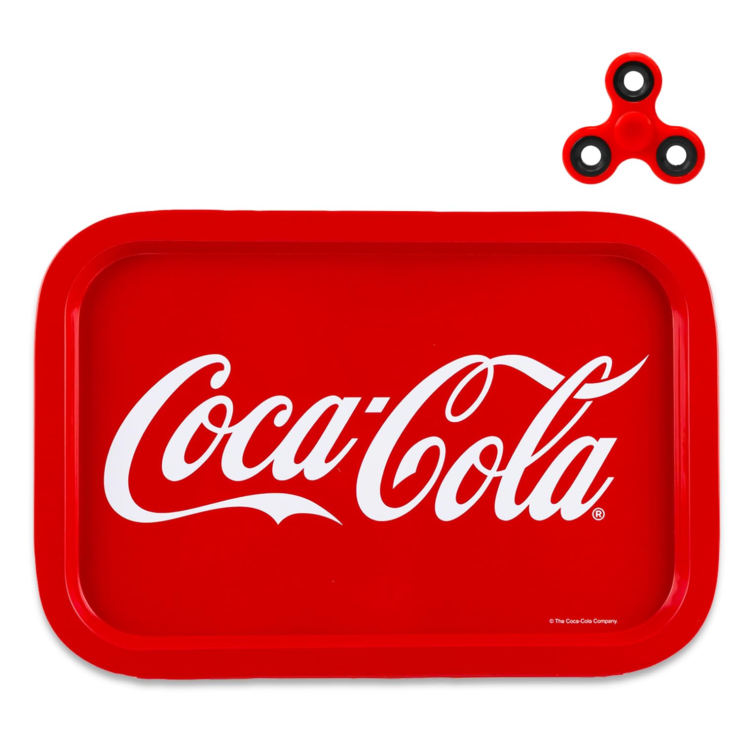 Metal serving tray with Coca Cola logo from Coca Cola Serving Tray Set
