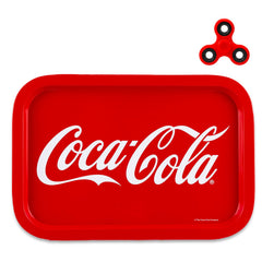 Metal serving tray with Coca Cola logo from Coca Cola Serving Tray Set