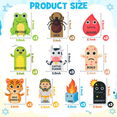 Ten Plagues finger puppets in 10 styles