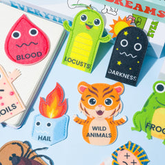 Skin-friendly felt plague puppets suitable for Passover party