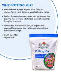Potting mix designed for vegetables herbs and flowers