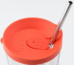 CocoStraw retaining ridge keeps straw inside the cup