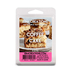 Coffee Cake Soy Wax Melts 3.2oz 6 Cube Clamshell packaging