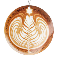 Coffee Christmas Ornament latte art cup design for tree