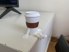 Eco-friendly PLA coffee cup figurine decor for office
