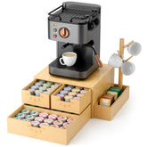 Coffee Pod Drawer with tree shape mug rack and 80 K-Cups capacity