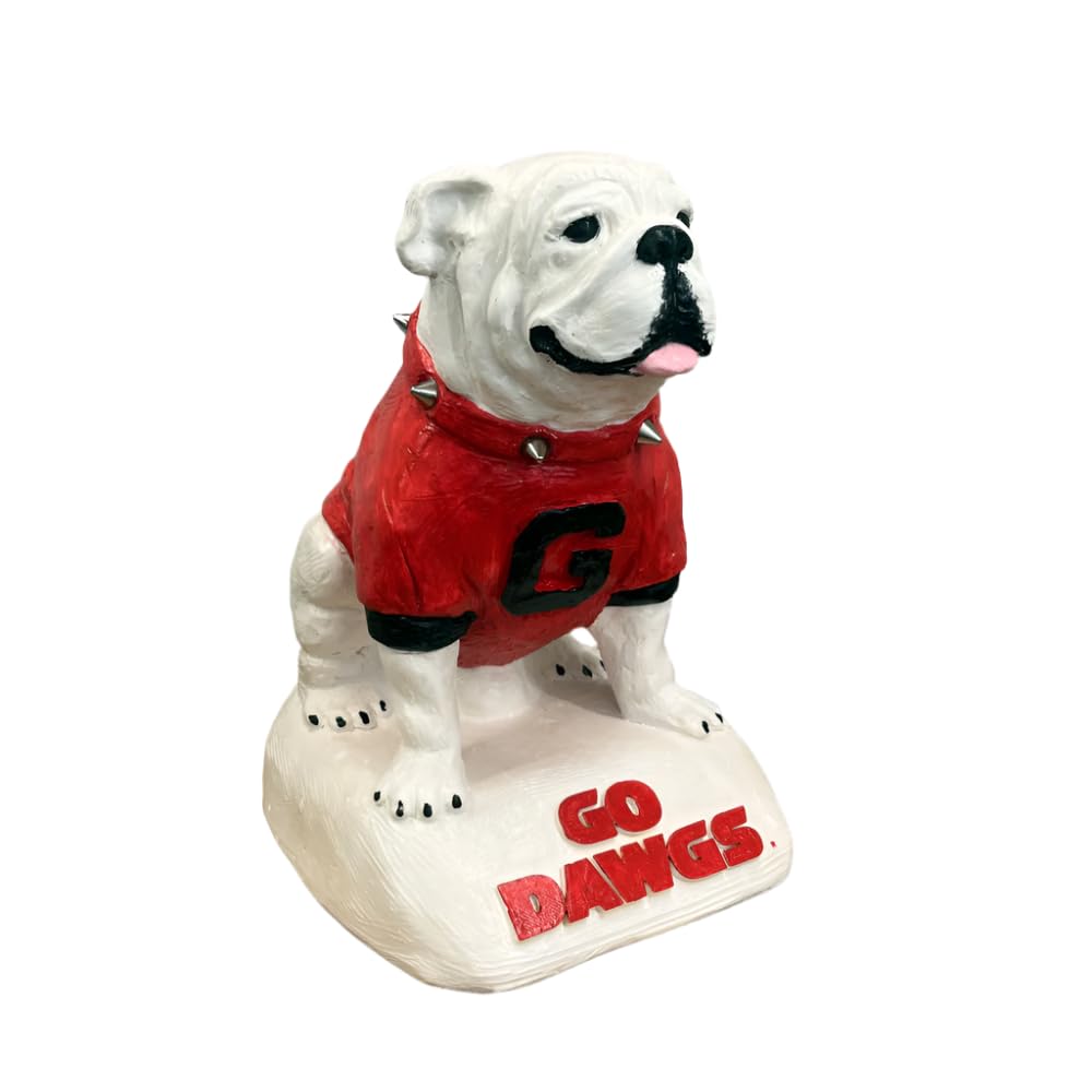 College Bronze Georgia Bulldogs UGA Mascot table top figurine