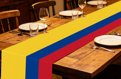 Patriotic Colombia flag runners for parties and festivals