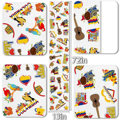 Colombia party decorations table runner 13x72 inches for 4–6 seating