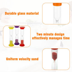 colorful sand timer set with 7 hues for home and office