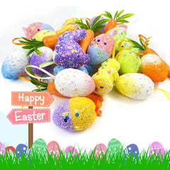 Easter tree hanging decorations made of foam lightweight and safe