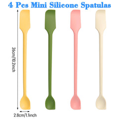 Mini silicone spatula designed for jam jars and cosmetic bottles
