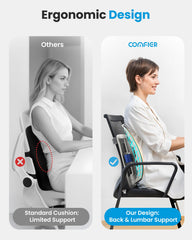 Adjustable height up to 18.1 inches on COMFIER lumbar pillow