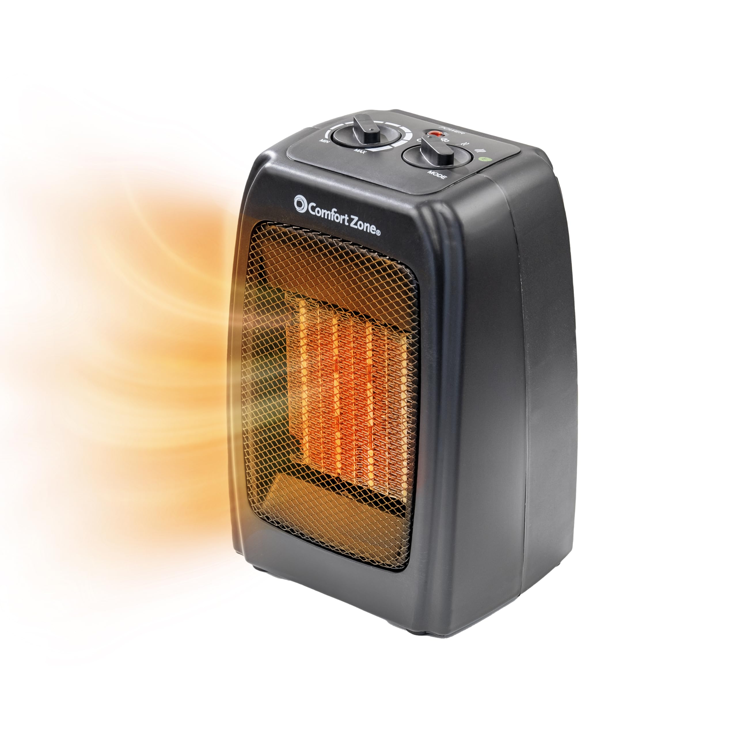 Comfort Zone CZ442E heater front view black