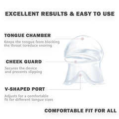 Close up of comfortable snore solution for men and women