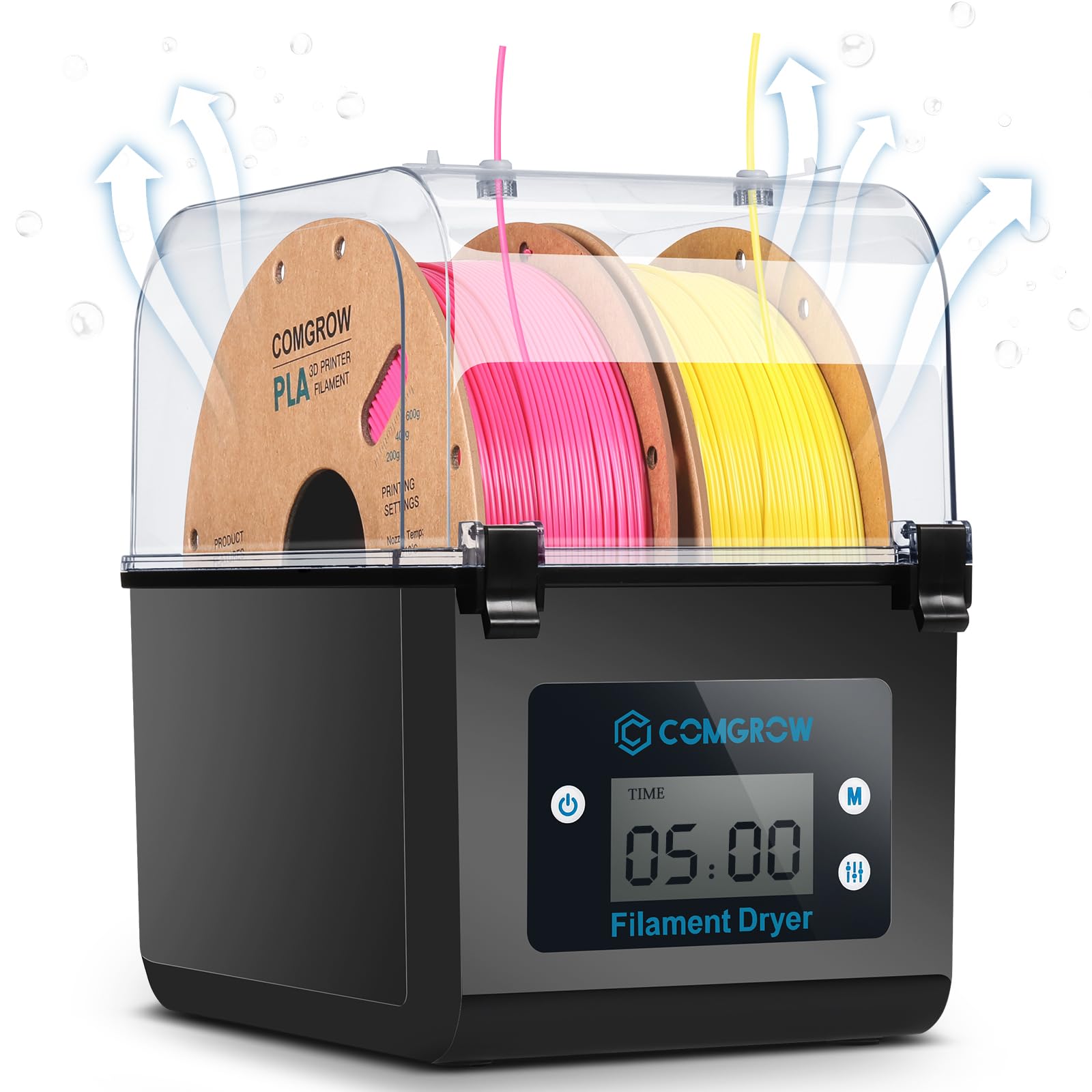 Comgrow filament dryer box large storage for two 1kg spools