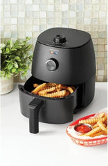 compact black air fryer kitchen dorm room