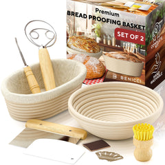Complete Bread Proofing Baskets Set product image with included items