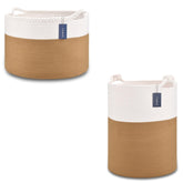 COMSE large blanket basket made from natural cotton