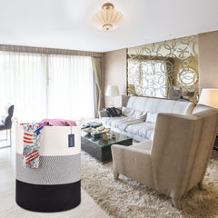 COMSE large blanket basket for throws and blankets