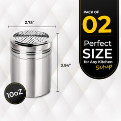 Two Concession Essentials Popcorn Salt Shakers with Handle 10 oz