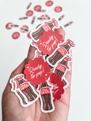 Soda theme confetti in red matte print for baby shower 50-pack