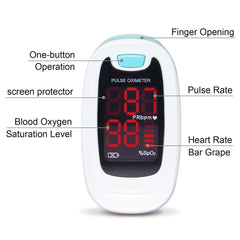 CMS50M blue white fingertip oximeter color variant