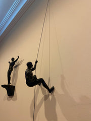 Durable 3D printed wall decor Climbing Man