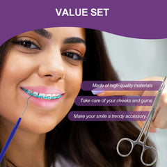 Continuous power chain set for braces with tools