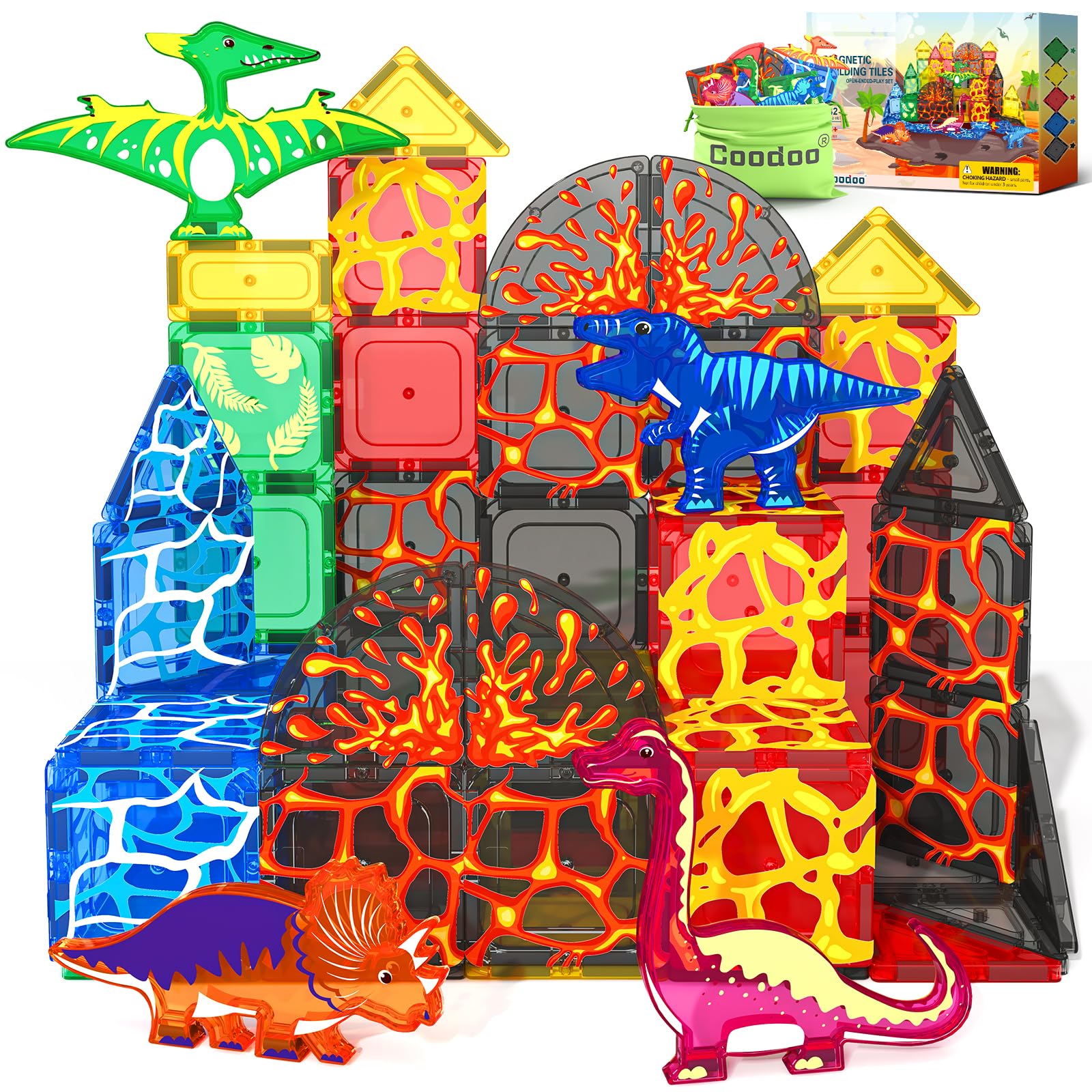 Coodoo lava dinosaur tiles product image