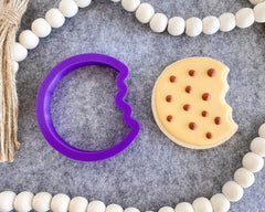 Cookie With Bite Cookie Cutter purple PLA 3 inch product image
