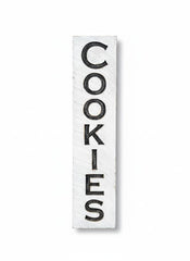 Cookies vertical wood sign 10x40 carved solid pine ready to hang