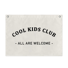 Cool Kids Club canvas flag banner for nursery wall decor