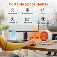 Coolfor space heater compact desktop heater for home office