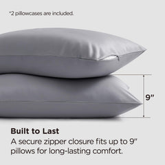 cooling pillowcases dark grey queen size 20x30