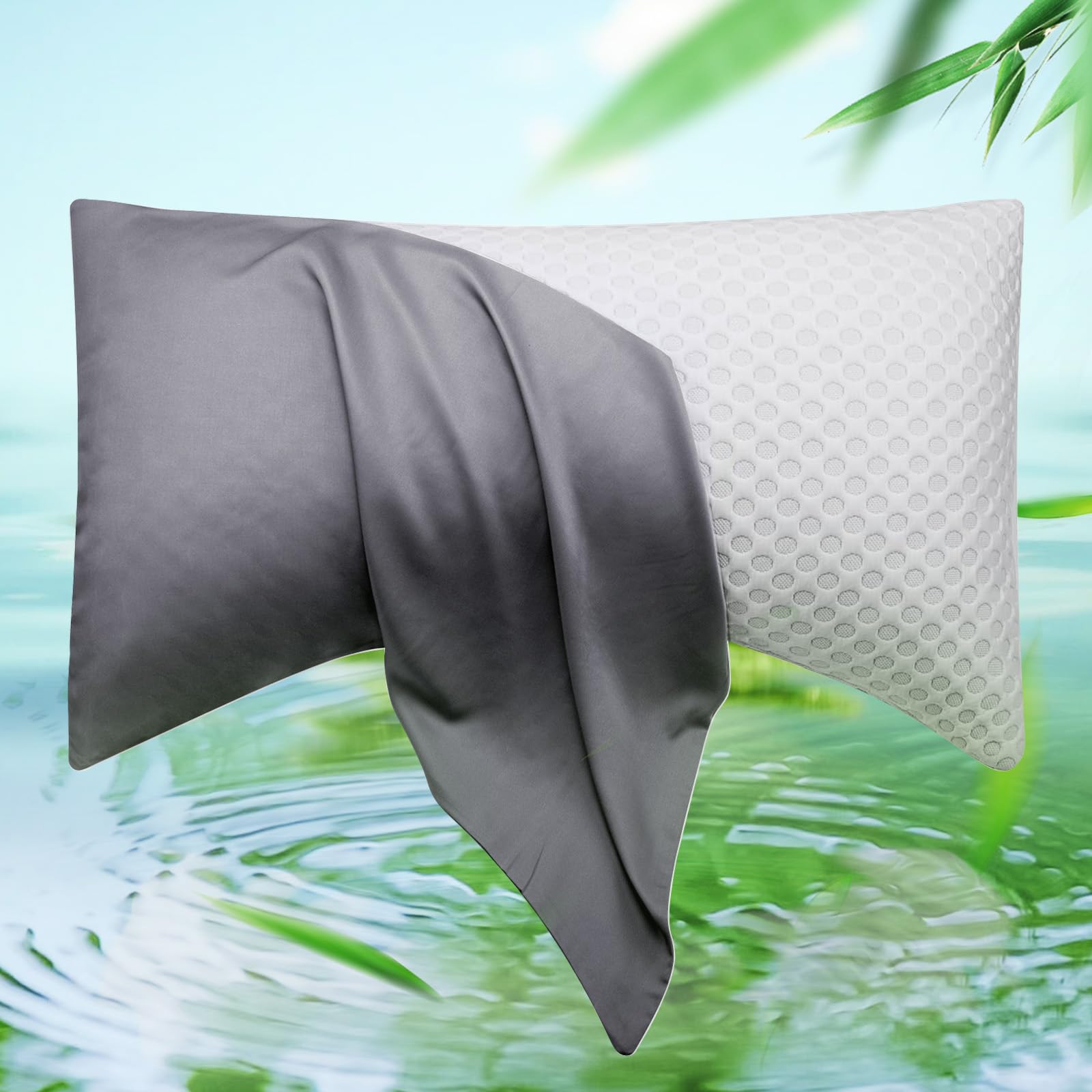 Cooling Side Sleeper Pillow Case dark grey 20x30
