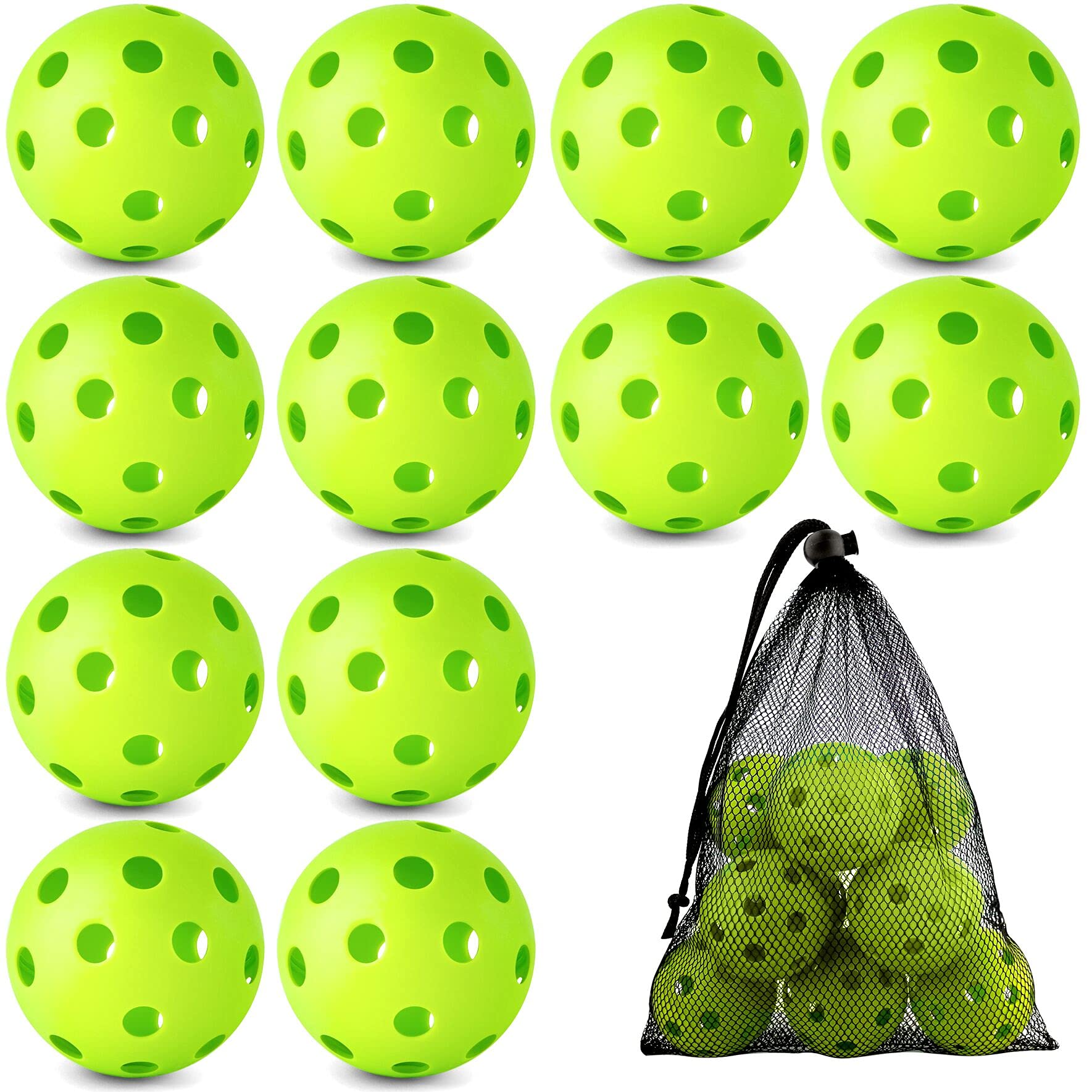 Coopay 12 pack green baseball practice balls