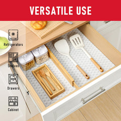Non-slip fridge liner with silicone dots back view