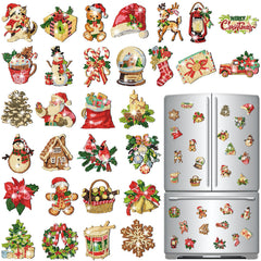 Copkim Christmas Diamond Art Magnet Kit 8 cm 30 pcs on fridge