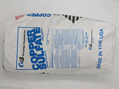 Copper Sulfate Fine Crystals 50lb Bag bulk packaging for educational and craft projects